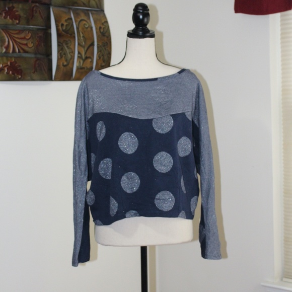 Anthropologie, 9-H15 STCL Polka Dot crop shirt. C5 - Picture 11 of 11